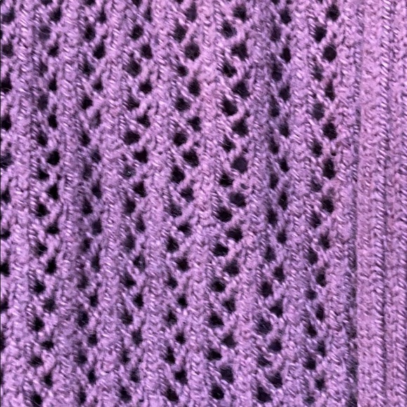 Ann Taylor Loft open front purple cardigan - Picture 3 of 4